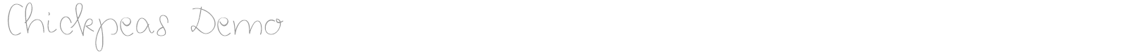 Chickpeas font preview